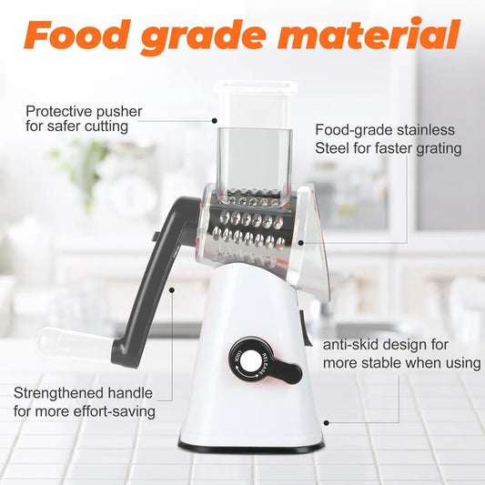 Multi-Purpose Rotary Graters Kitchen Mandoline Vegetable Slicer Cheese Slicer Shredder Potato Grinder For Nut Onion Carrot YY002