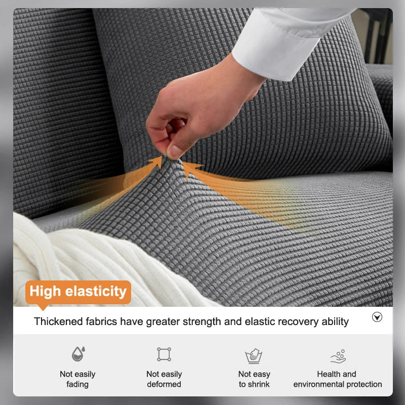 Sofa Cover Elastic For Living Room Home Jacquard Stretch Slipcovers Corner Couch Covers 1/2/3/4 Seater L Shape Free Shopping