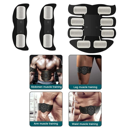 Drahtloser EMS-Bauchmuskelstimulator, Gesäß-Hüfttrainer, Taillen-, Arm- und Beinkörper, intelligentes Abnehmen-Massagegerät, Unisex-Fitnessgerät