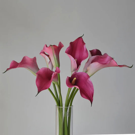 5 stücke Große Calla-lilie Künstliche Blumen Hochzeit Decor Brautstrauß Gefälschte Blumen Realistische Callas Hause Dekoration Zubehör