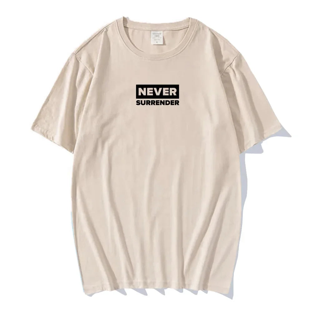 Never Surrender Tee Charlie Kirk Freedom T-shirt Cotton O-neck Short Sleeve Male Tshirts Casual Loose Fashion Men/Women T Shirt