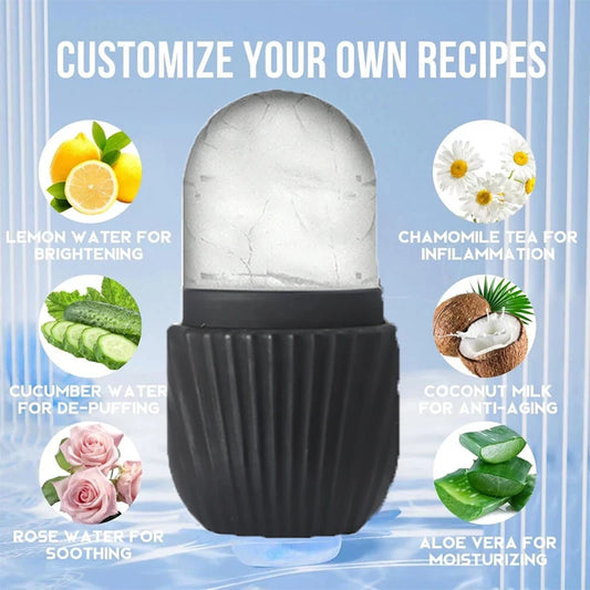 1/3 Piece Ice Face Roller Facial Skin Care Tools, Stainless Steel Facial Roller Scraping Board Ice Tray Skin Care Tools