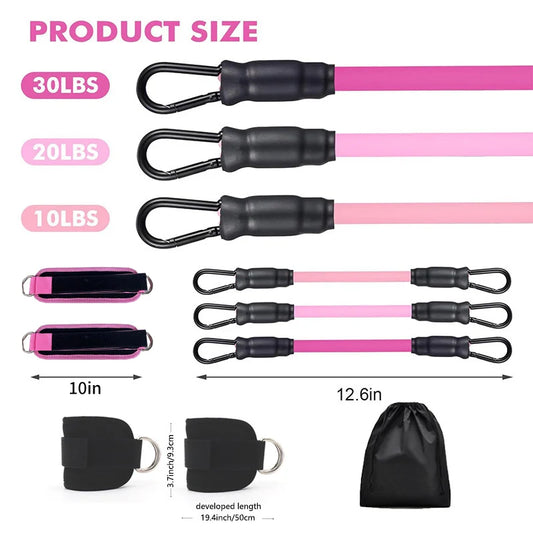 TPE-Widerstandsbänder, Knöchelriemen, Fitness-Set, D-Ring-Unterstützung, Knöchelmanschetten, Yoga-Fitnessgeräte, Schutz, Beinstärke, Sicherheitsverlängerungen