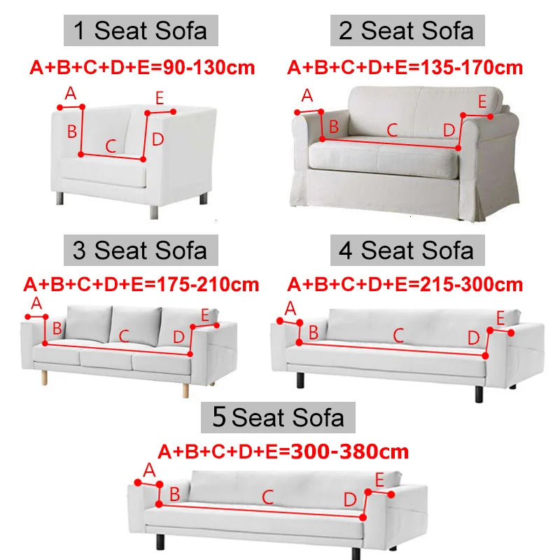 Sofa Cover Elastic For Living Room Home Jacquard Stretch Slipcovers Corner Couch Covers 1/2/3/4 Seater L Shape Free Shopping