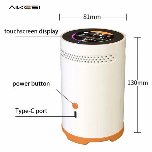 RM-75 Professioneller kontinuierlicher Radon-Monitor-Detektor mit Echtzeitdaten, Touchscreen-Display, IP6X-Wasserdichtigkeit und Alarm für Zuhause