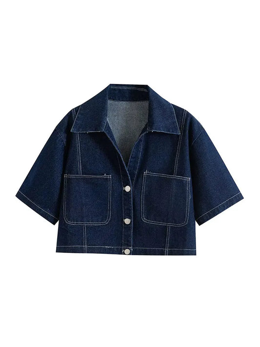 Nlzgmsj Sommer Damen Casual Sets Mode Minirock Shorts Sets Denim Kurzes Hemd Top Sets Für Frauen Street Damen Outfit