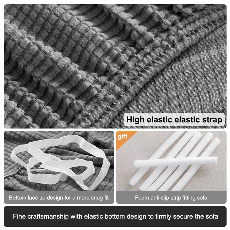 Sofa Cover Elastic For Living Room Home Jacquard Stretch Slipcovers Corner Couch Covers 1/2/3/4 Seater L Shape Free Shopping