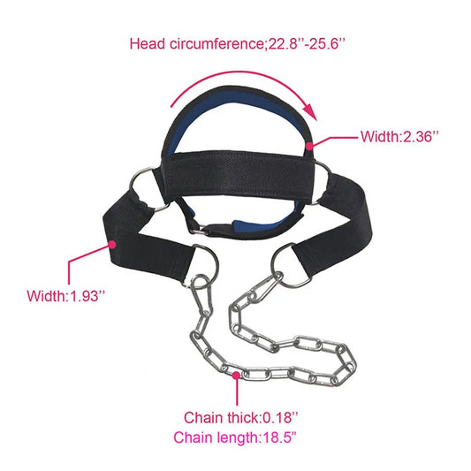 Adjustable Neck Power Training Strap Head Harness for Body Strength Exercise Weight Bearing Cap for Gym Fitness Training