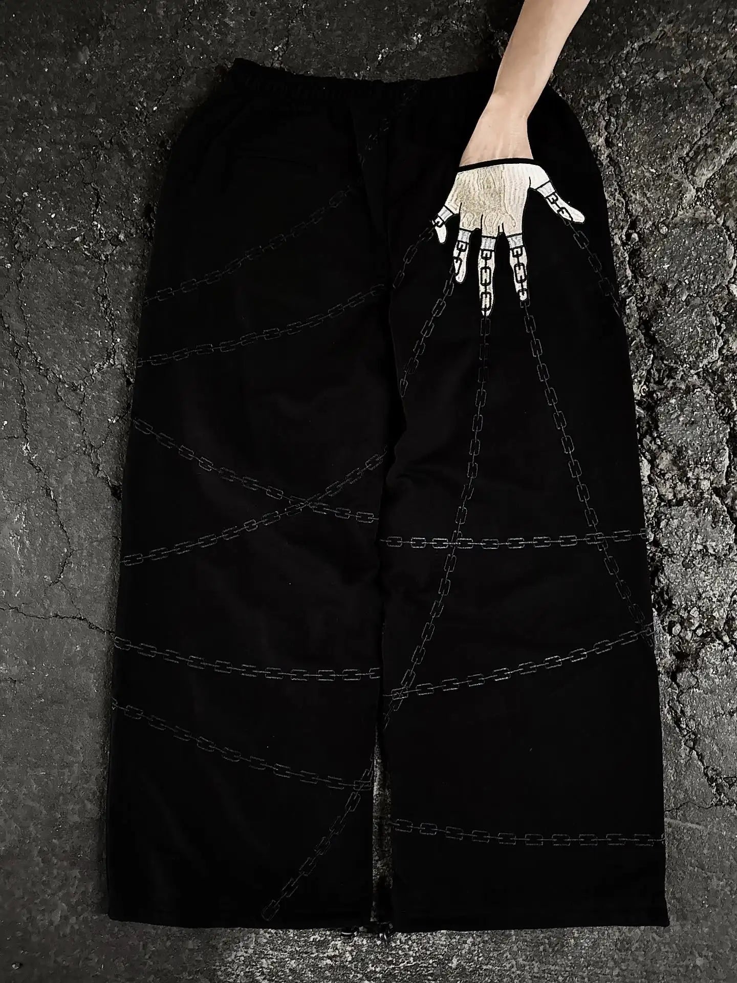 Y2K fashion dragon pattern european youth pants women's city casual jogging pants Harajuku Hip Hop embroidery cargo pants