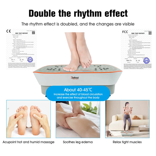 Vertical Vibration Plate Seniors & Teens Silicone Surface Magnetic Heating Fitness Home Efficient Resonance Fitness Machine
